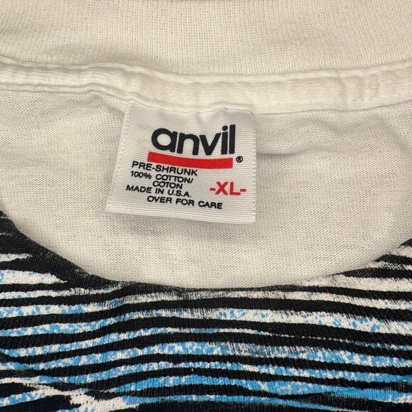 Vintage 90s Minnesota State Lottery Loon All Over Print Anvil T-Shirt Men’s XL - Picture 5 of 8